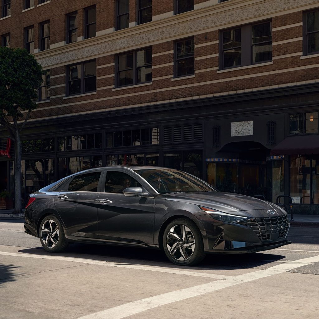 Hyundai Elantra at intersection
