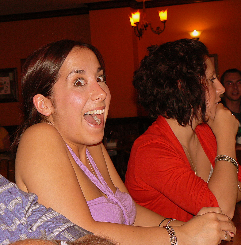 Girl with a surprised look