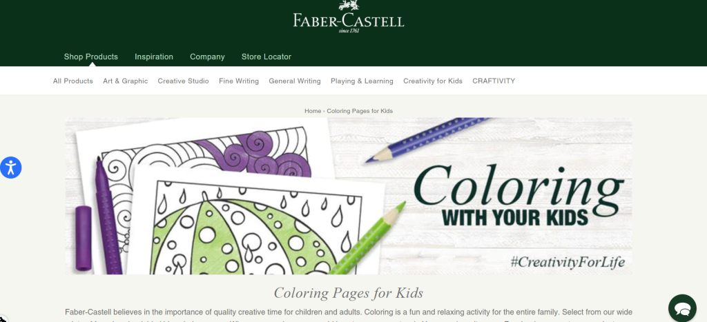 Faber-Castell coloring website image
