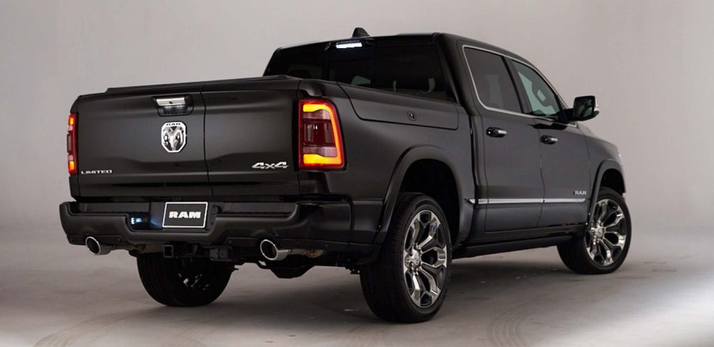 Dodge Ram pickup truck rear view