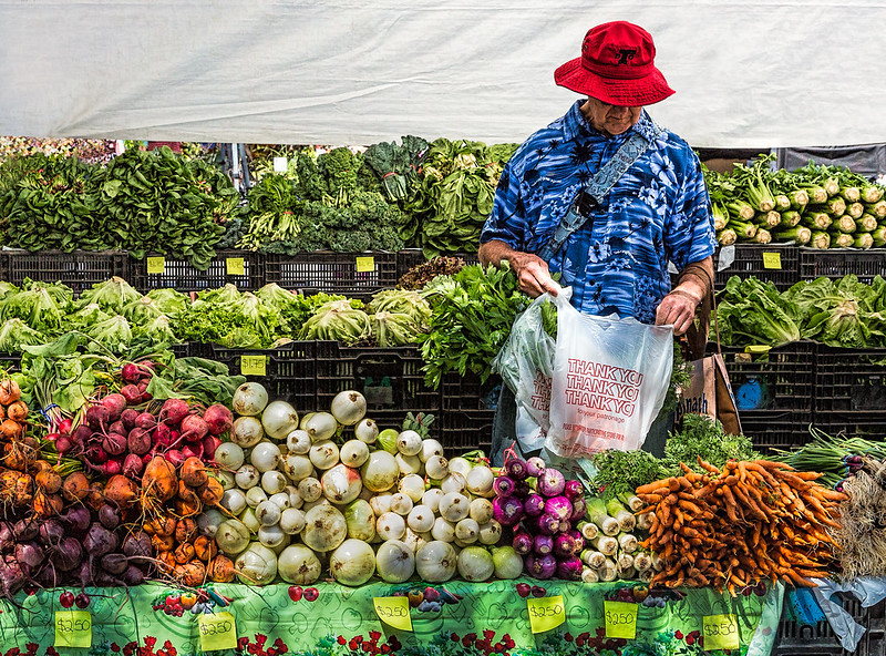 At the farmer's market