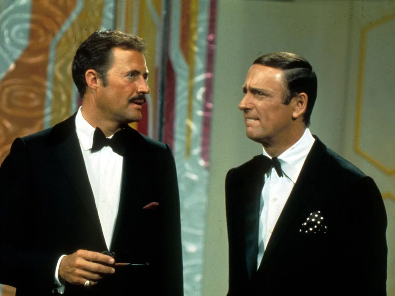 The comedy show Rowan & Martin's Laugh-In, starring Dan Rowan and Dick Martin, debuted on NBC on January 22, 1968