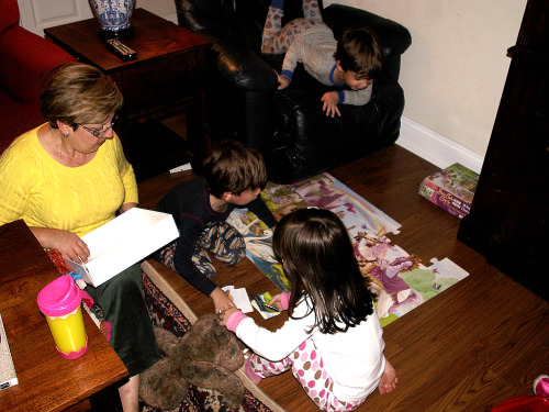 Puzzle time with Grandma