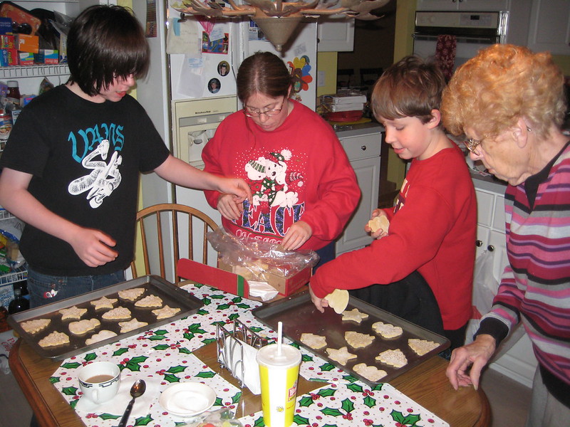 Baking with Mom and Grandma