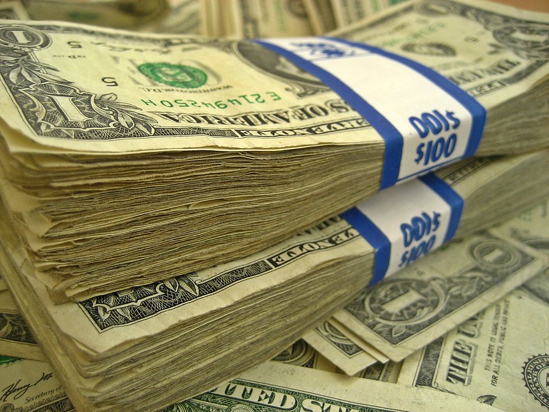 Bundles of American currency
