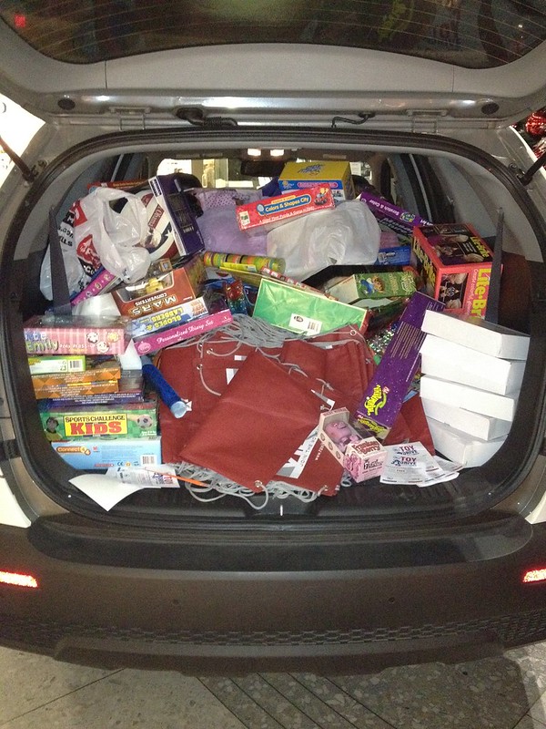 Trunk space full of toys