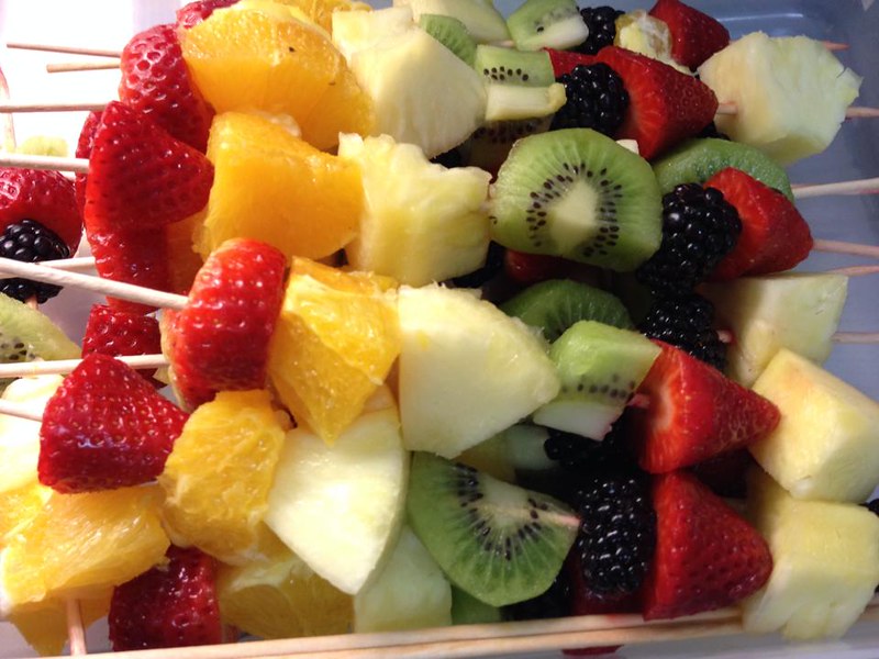 Fruit on skewers