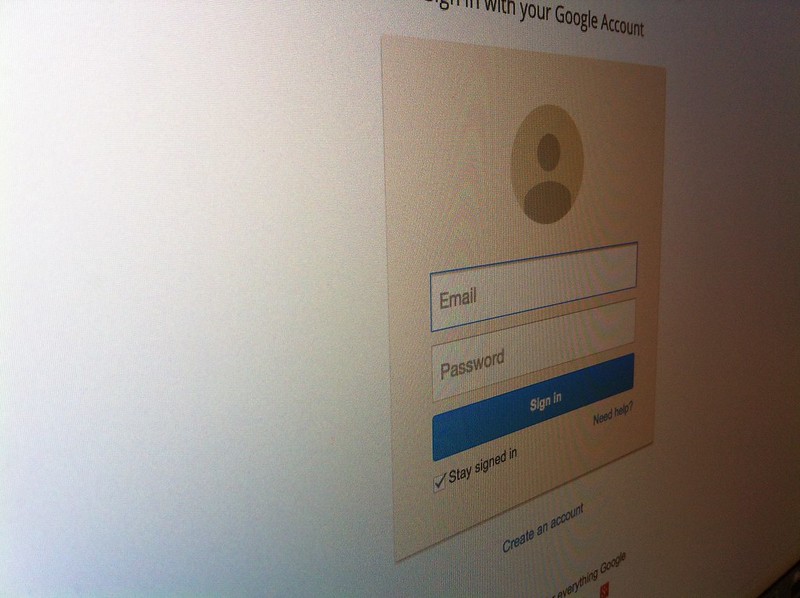 Google Gmail login screen