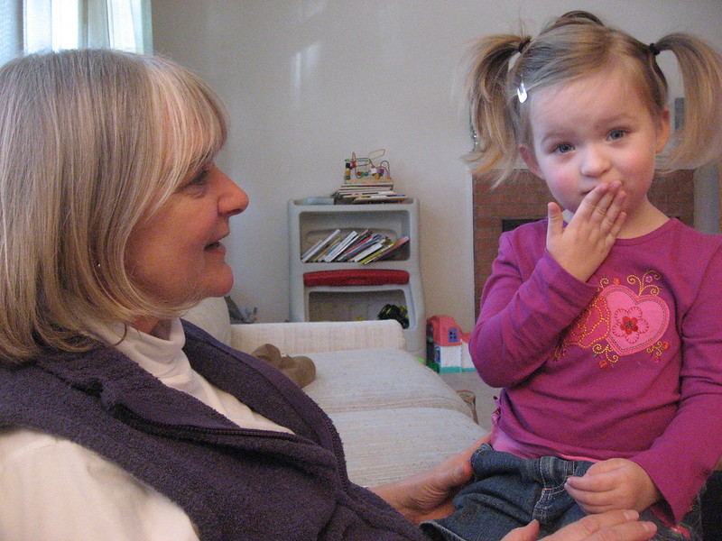 Grandma and little girl