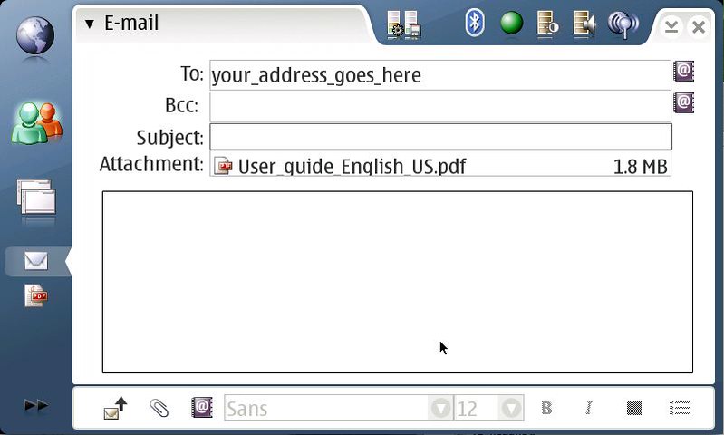 Composing an email