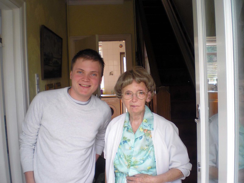 Teenager with grandmother