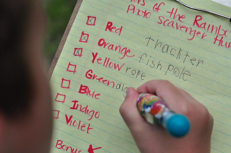 Scavenger hunt checklist