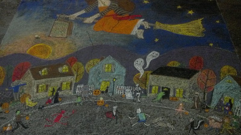 Sidewalk chalk art