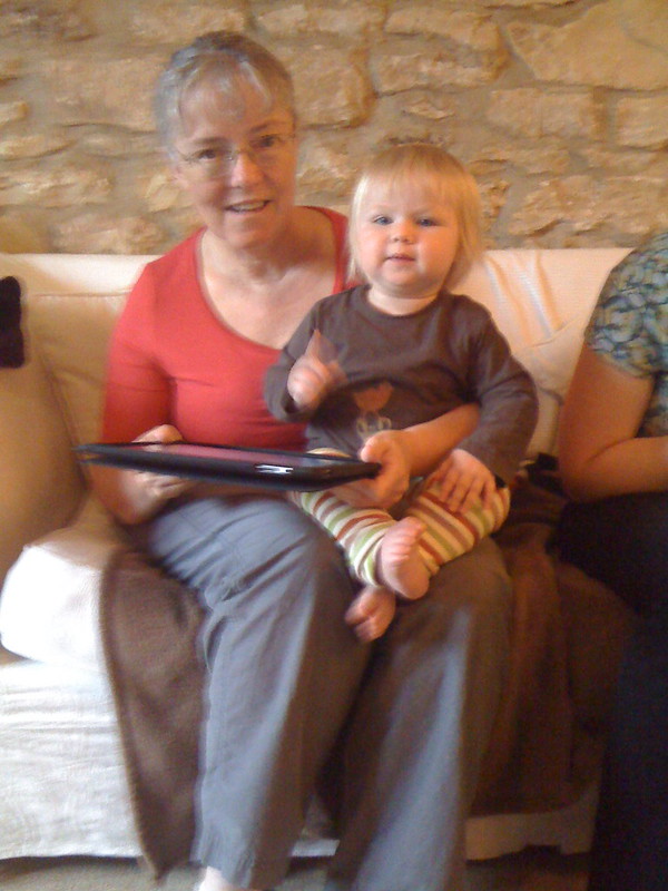 Tablet time with Grandma