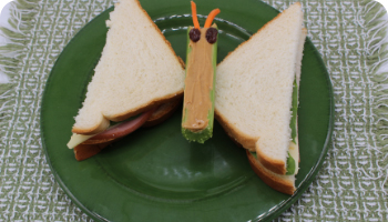 Butterfly sandwich for kids
