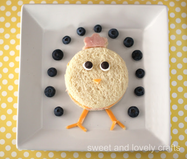 Chick easter sandwich for kids