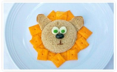 Lion shaped sandwich for kids