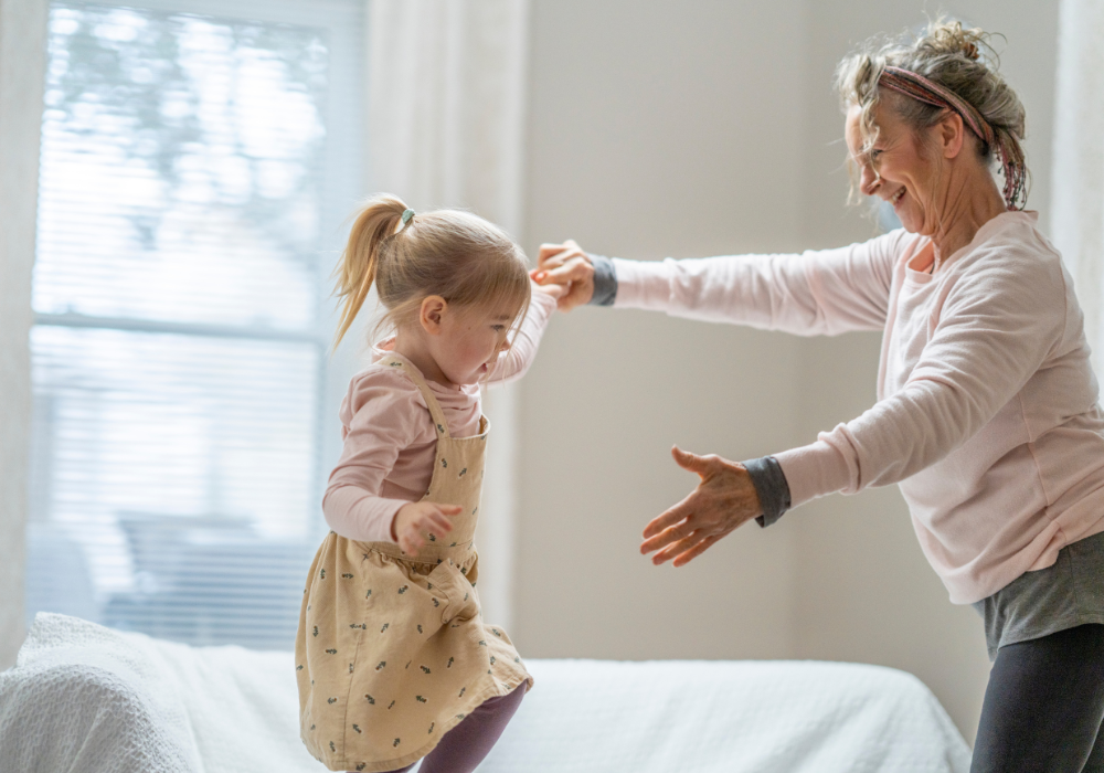 Dancing with the young one