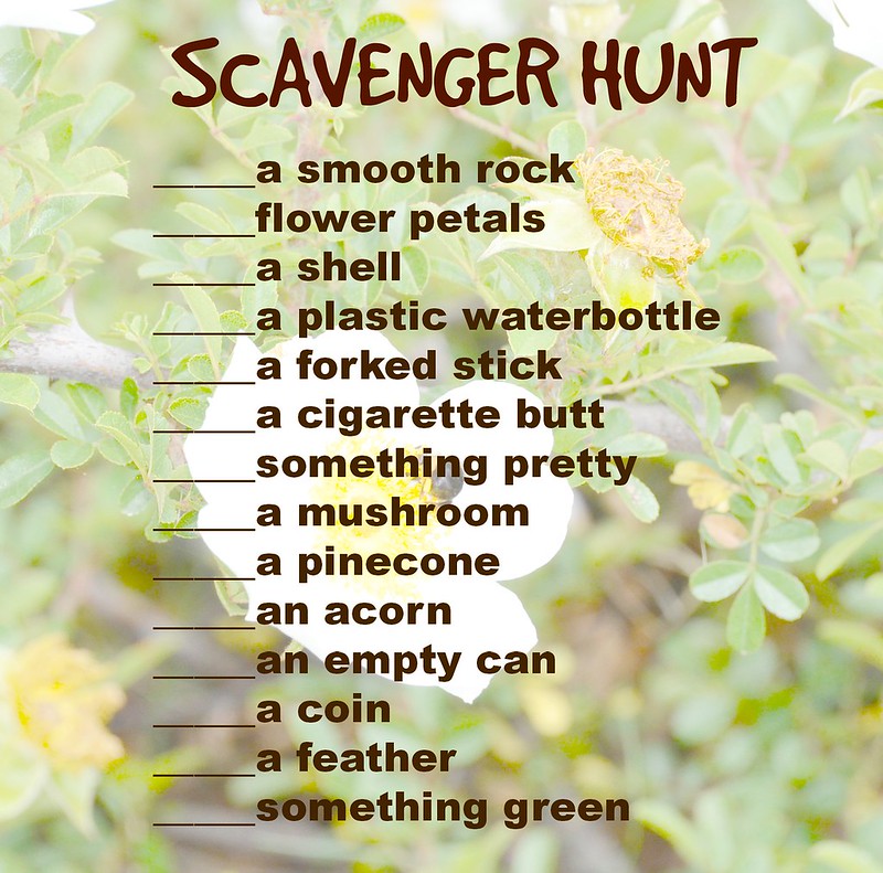 Scavenger hunt list