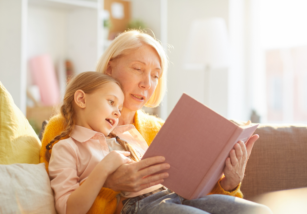 Reading time with Grandma