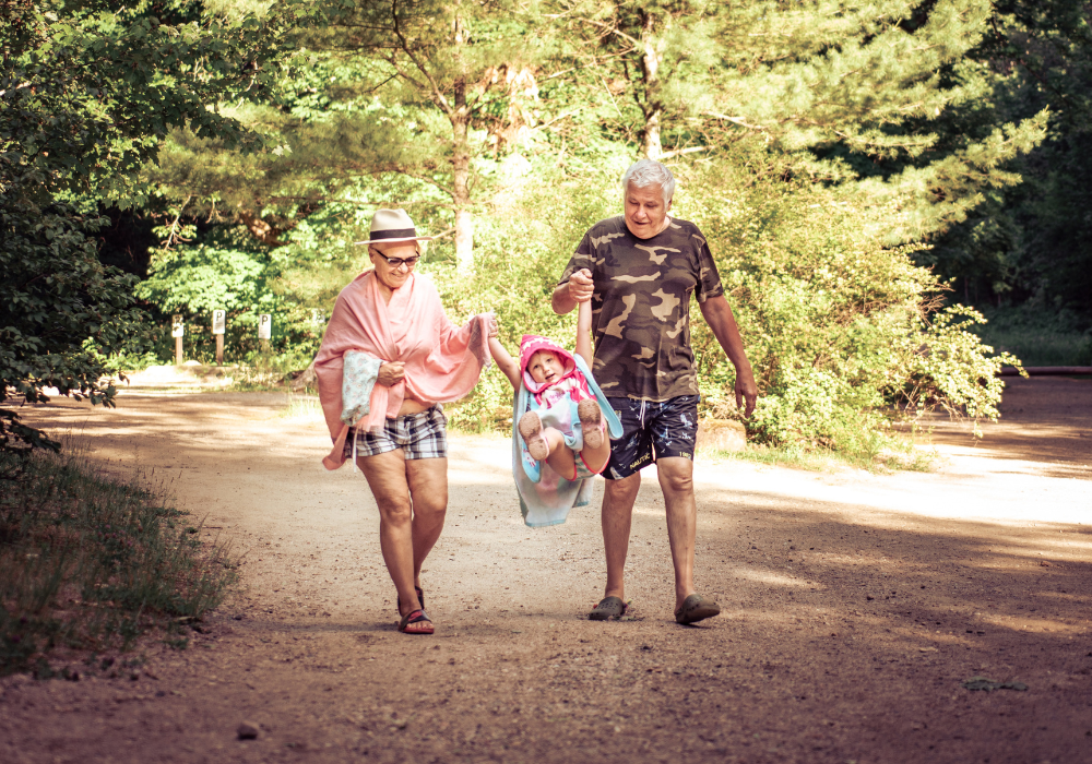 A walk with the grandparents