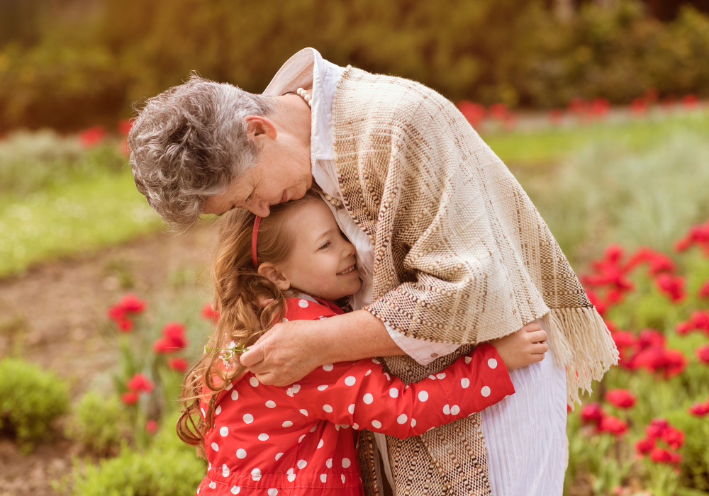 A hug for Grandma