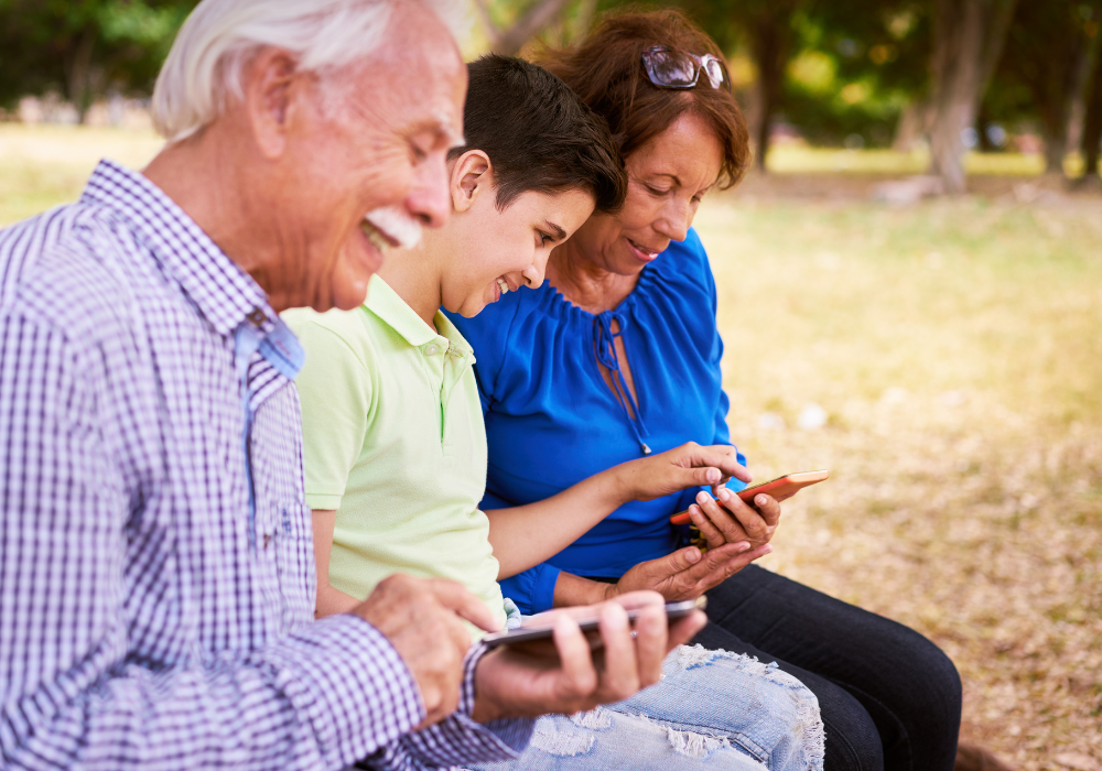 Sharing screens with the grandparents
