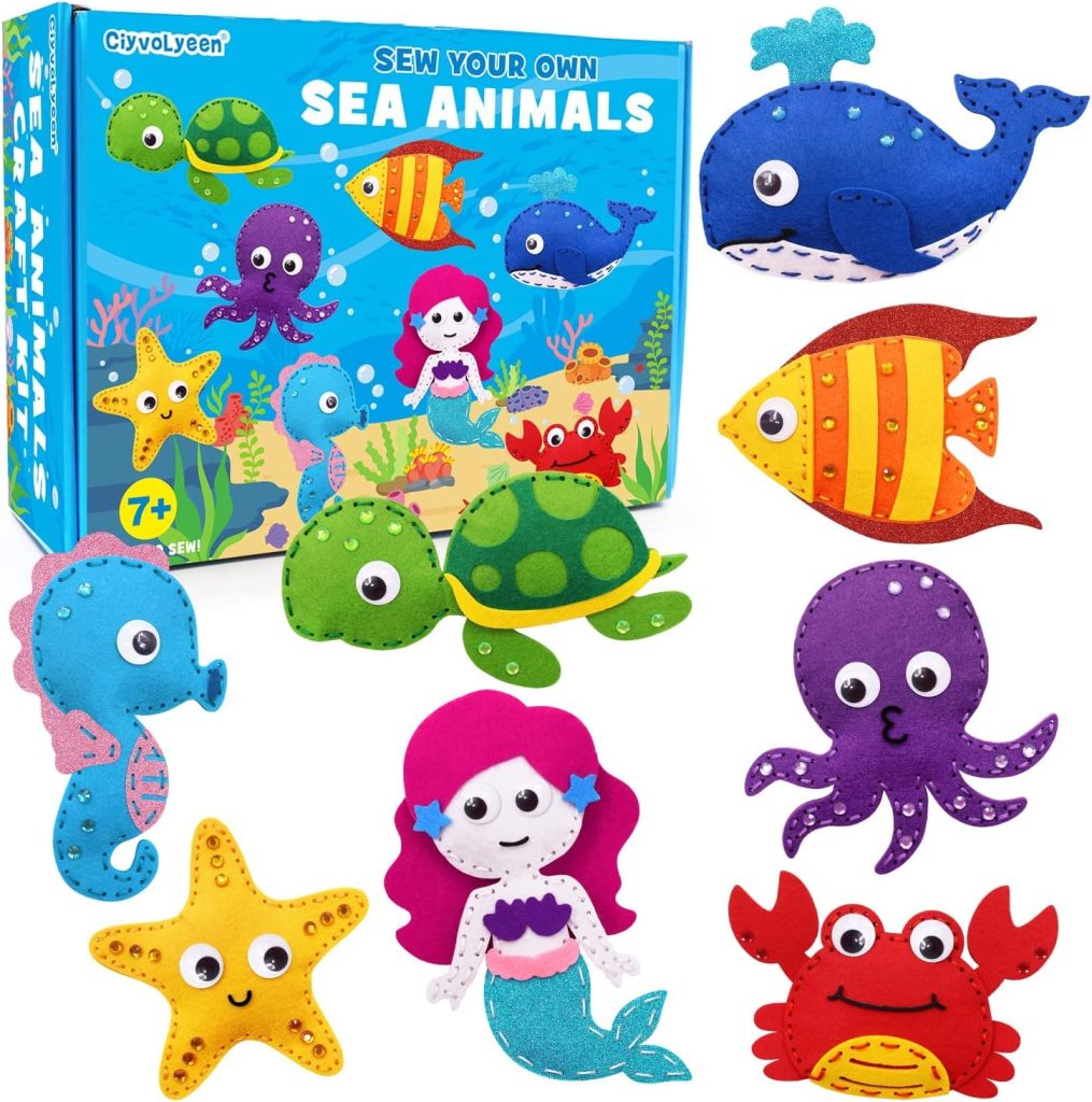 Sea animals sewing kit