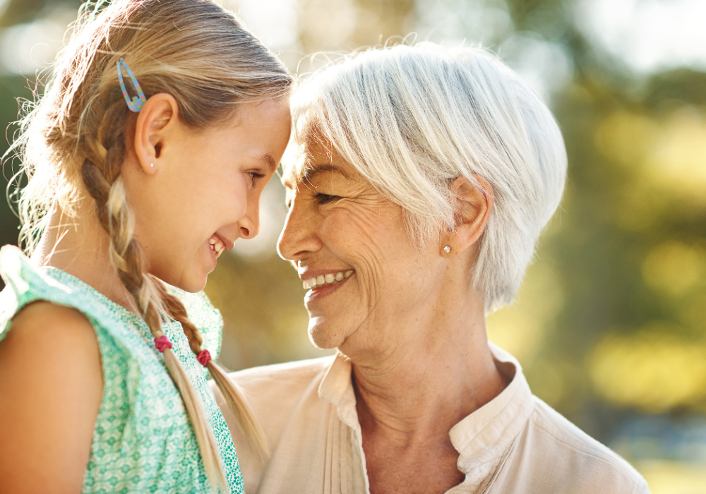 Granddaughter and Grandmother smiles