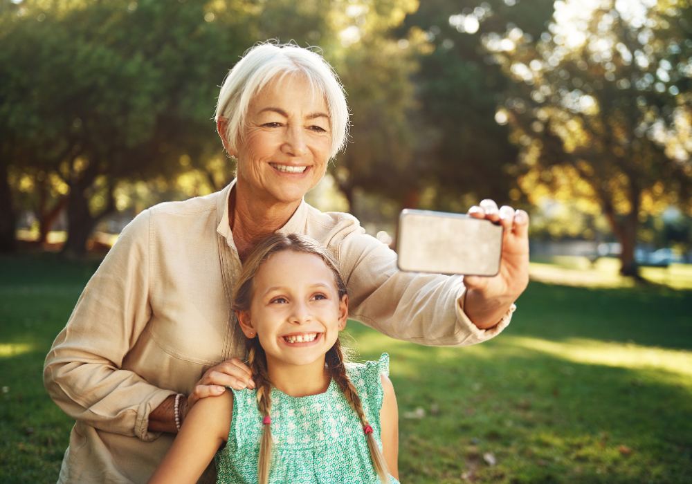 A selfie with Grandma