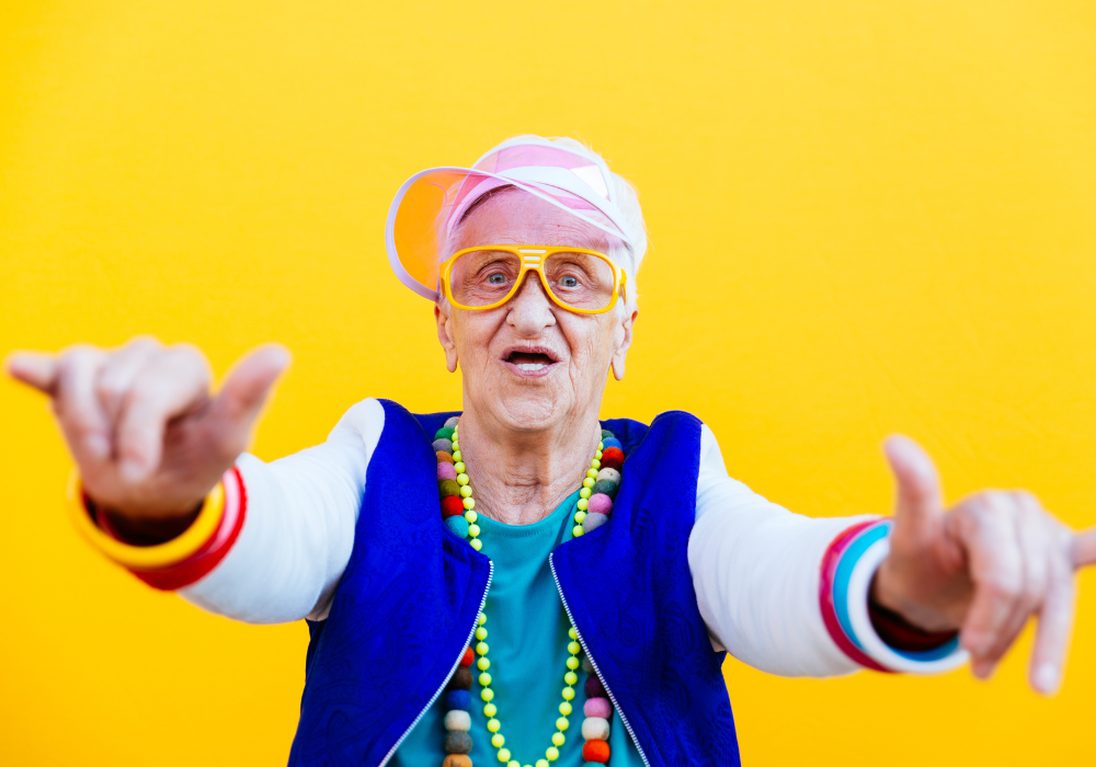Hip, trendy grandmother