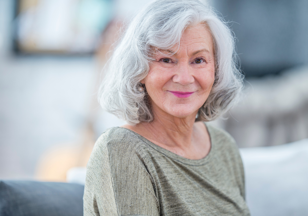 Smiling grandmother