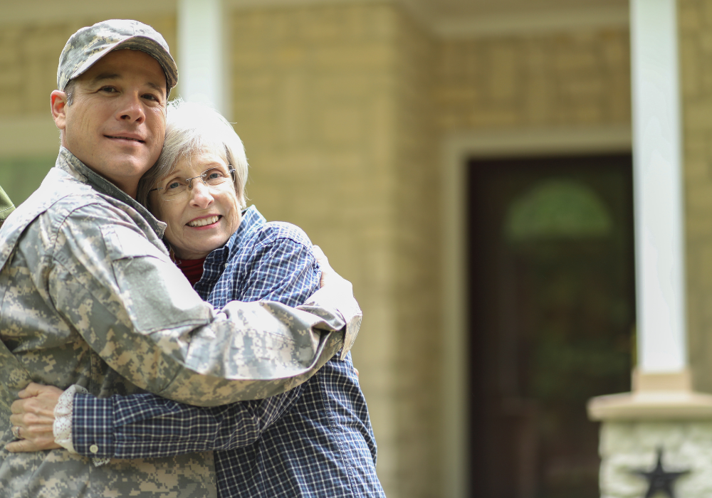 A military hug