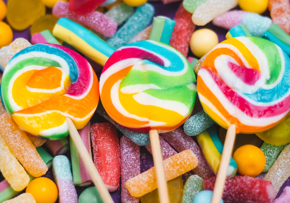 Lollipops and other colorful treats