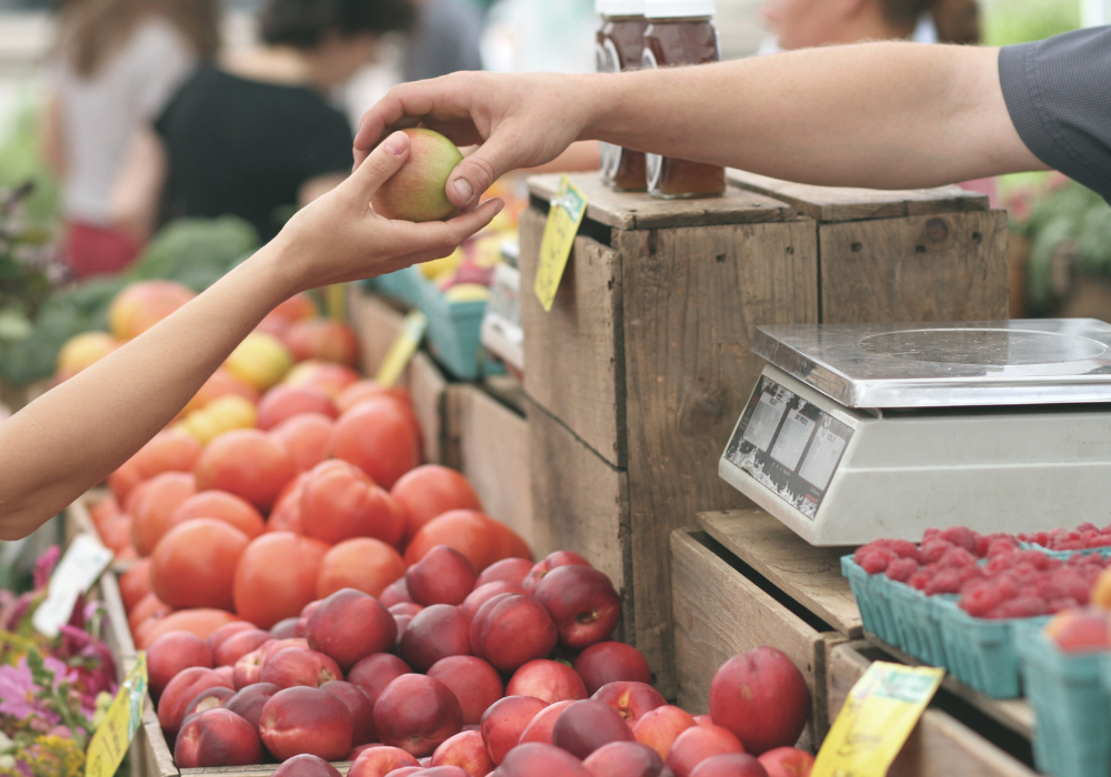 At the farmer's market
