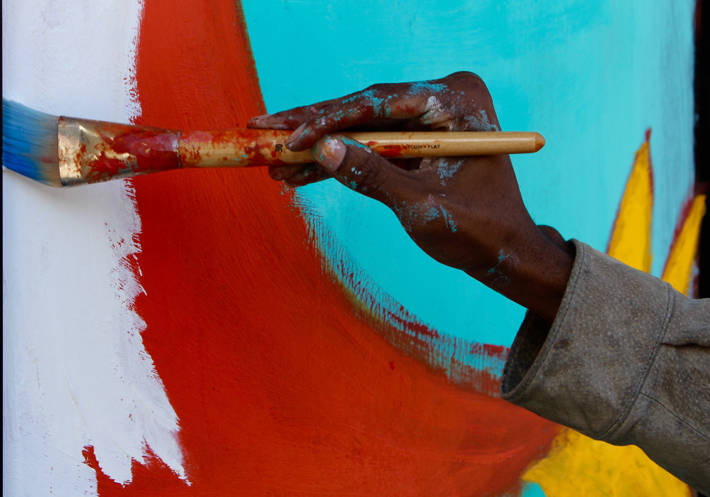 Painting a mural