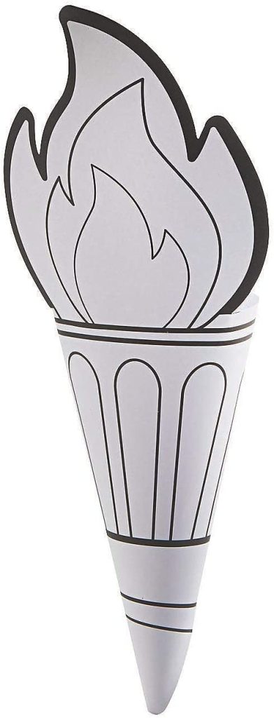 Color Your Own Olympic Games Torches