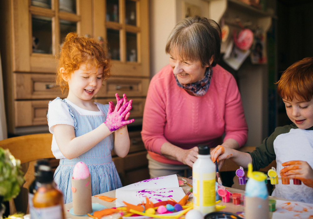 Arts and crafts with Grandma
