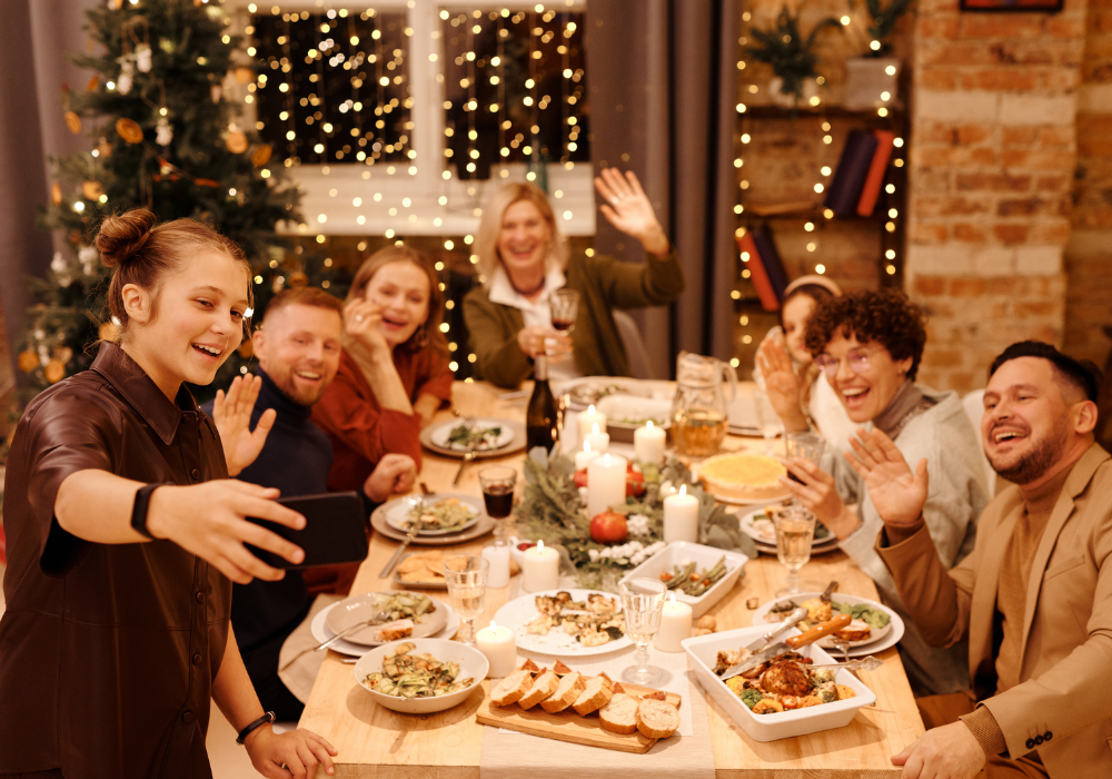 Family at the dinner table