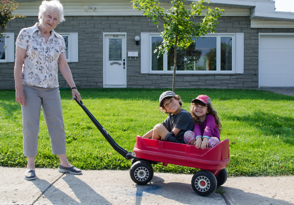Wagon ride with Grandma