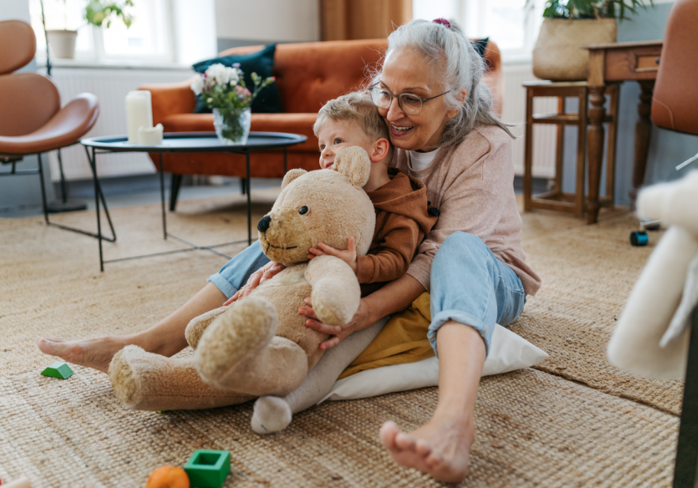 Quality time between Grandma and her grandson